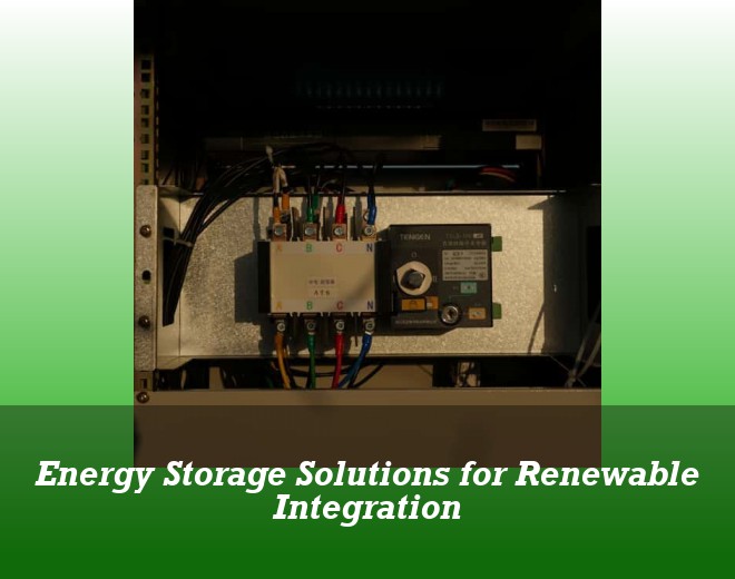 Energy Storage Solutions for Renewable Integration